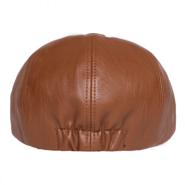 Leather Beret Cap - 图片 3